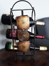 Weinregal aus Metall für 3 Flaschen Weinständer Wein Regal Weinschrank 