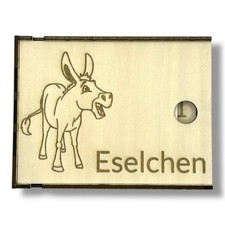 Eselspiel Holz personalisiert