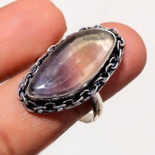 Grüner Fluorit Edelstein Ring