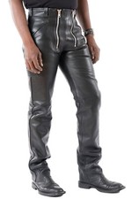 Tschul Zunfthose Zimmermannhose  echt Leder, Rind Nappa Leder schwarz & antik