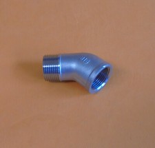 Edelstahl V4A Gewindefitting Schraubfitting Fittinge Winkel Bogen 45° IA