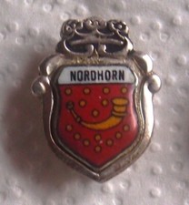 Nordhorn/Niedersachsen - Versilberter Anstecker - emaillierten Wappen ! 20x16 mm