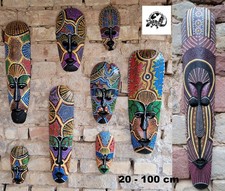 Masken aus holz wanddeko deko - ,