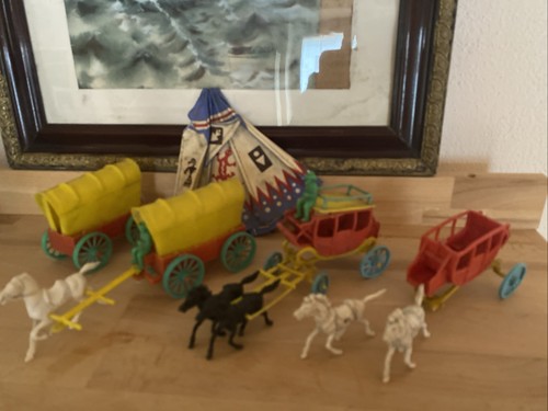 Ddr western set planwagen - set,