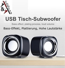 Lautsprecher 600W Speaker Boxen 2.0 Stereo Aktiv USB Aux Surround PC Laptop A1