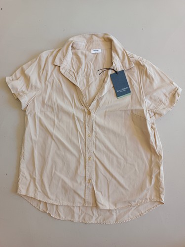 Marc polo kurzarmbluse beige - kurzarmbluse,