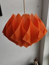 70er  ZICOLI Hängelampe, rund - Orange 