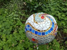 Gartenkugel - Rosenkugel - Mosaikkugel - Unikat