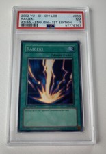 2002 Yu-Gi-Oh! LOB Raigeki 1. Auflage Asian-English  #053 PSA 7
