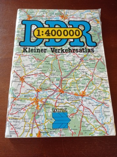 Ddr verkehrsatlas landkarte - ddr, landkarte/