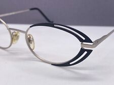 Robert La Roche Brille Damen Rund Oval Schwarz Silber Grau 810 Metall  Vollrand