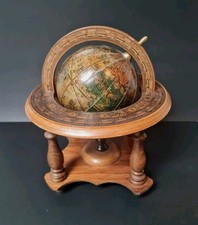 Globus Antik-Stil Vintage Design - Tischglobus Holz Schreibtisch Deko alte Karte