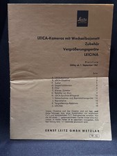 #A0797-Leitz  Leica  Preisliste 1961, 20 Seiten