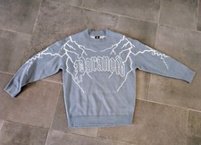 Pullover Strickpullover Gr. XS Relaxed Fit Grau Weiß