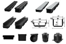 Entwässerungsrinne Bodenrinne Schlitzrinne flach Terrassenrinne befahrbar