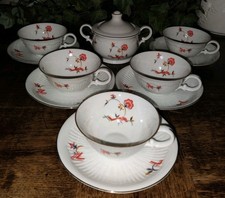 Porzellan Gedecke - Echt Tuppack Tiefenfurt - um 1925 - Art Déco - Zuckerdose