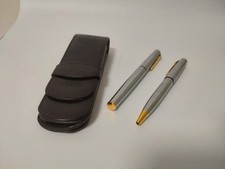 Diplomat Schreibset Füllfederhalter und Drehkugelschreiber in Lederetui 