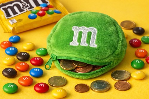 S geldbörse bestickt - m&m's, mm's