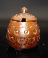 Seltener Art Deco Marmeladentopf Senfdose mit Deckel