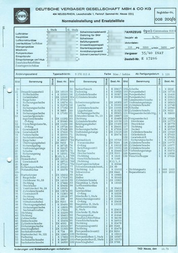 Datenblatt einstelldaten - datenblatt,