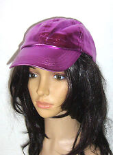 Metallic glänzendes CAP Schirmmütze Kappe Hut Karneval Fasching Basecap Pink NEU