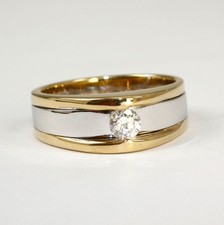 Ring in 585 Gelb-Weißgold 14