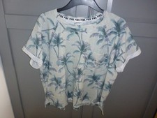 Victoria’s Secret Pink Pyjama Oberteil Schlafshirt Shirt T-Shirt Palmen Palms L