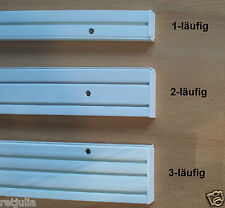 Gardinenschiene Vorhangschiene 1/2/3-Lauf, Innenlaufrollen, U-Verbinder, Deckel