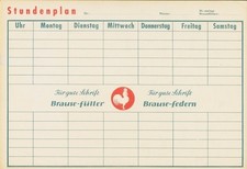 Stundenplan, Brause-Füller, Braue-Federn - 10773965