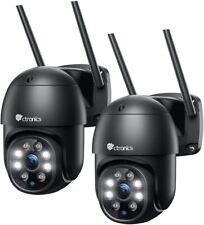 2 St Schwarz 2MP Überwachungskamera Aussen WLAN, PTZ WiFi IP Kamera ctronics