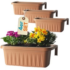 4er Set Blumenkasten Balkon