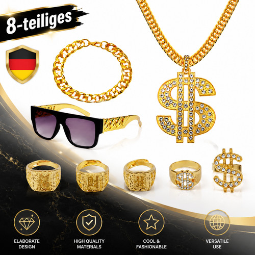 Kostüm goldkette fasching - goldkette,