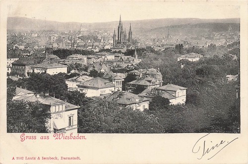 Wiesbaden blick - ak, (65183),
