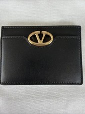 Valentino Garavani Kreditkartenhalter Leder Schwarz Neu Mit Zertifikat
