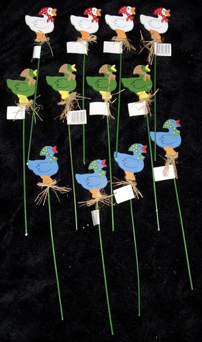 Holz blumenstecker gans - 12,