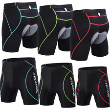 Herren Radlerhose mit Sitzpolster 4D Gepolsterte Fahrradhose kurz stoßfeste 