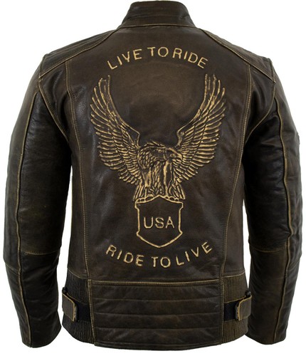 Motorrad lederjacke antik - im,