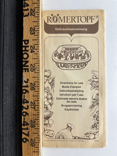 1971 eduard bay romertopf - eduard,