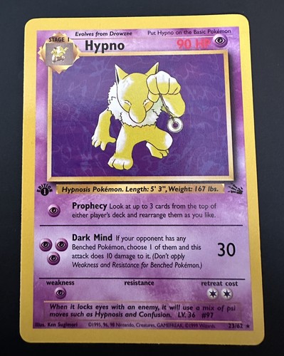 Pokemon tcg hypno fossil 62 - pokemon,