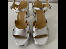 Aeyde Elektra Sandale Gr. 38 Silber