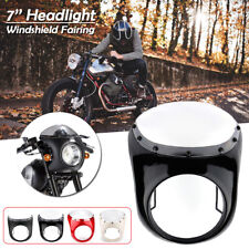 7''Motorrad Scheinwerfer Verkleidung Lampenmaske Für Harley Cafe Racer Universal