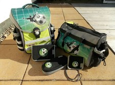 McNeill Schulranzen Set 5-teilig Jungen schwarz grün Fußball Sporttasche