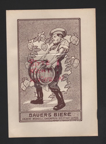 Leipzig werbung 1907 bauer s - werbung, 1907,