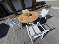 Dedon / Gloster Teak /Tischgruppe NP 5.350 € Esstisch + 4 Stühle