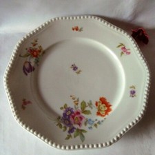 1 großer Rosenthal Perlrand Sommerstrauß Speiseteller Teller Ø 25,7 cm / ea 760