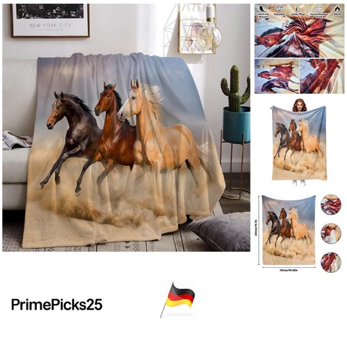 Kuscheldecke pferdemotiv - kuscheldecke,