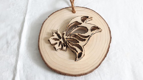 Fensterbild fensterdeko holz - fensterbild,