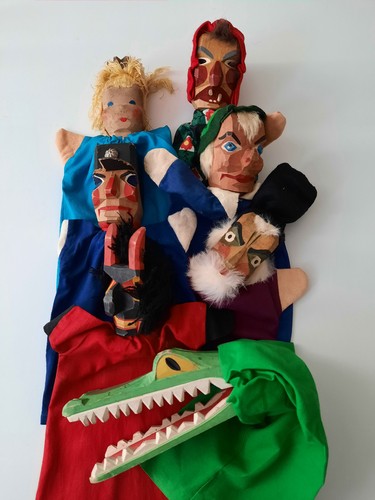 Kasperpuppen krokodil aus - 6,