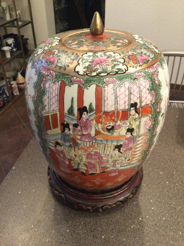Handgemalte vase mit deckel - vase,