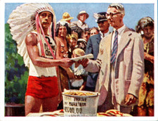 119/673 SAMMELBILD INDIANER SPORT WETTKAMPF URKUNDE